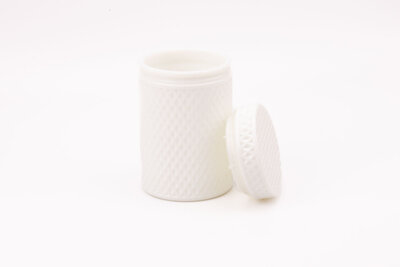 Grand pot vintage en verre opaline