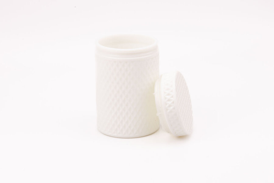 Grand pot vintage en verre opaline