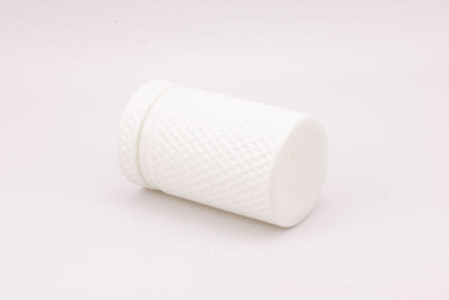 Grand pot vintage en verre opaline