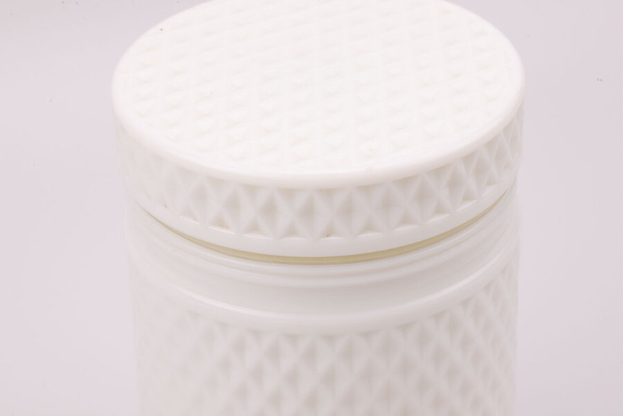 Grand pot vintage en verre opaline