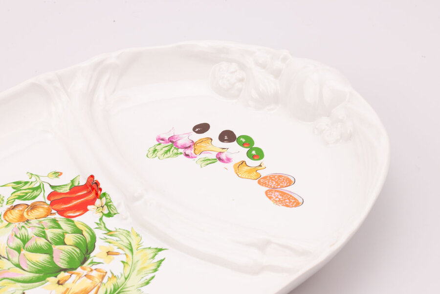 Grand plat Les Hors-d'oeuvres en porcelaine