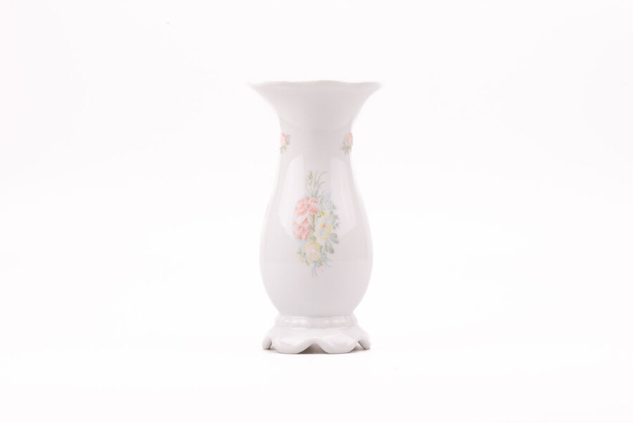 Vase motif floral en porcelaine Gerold d'une hauteur de 24,5 cm
