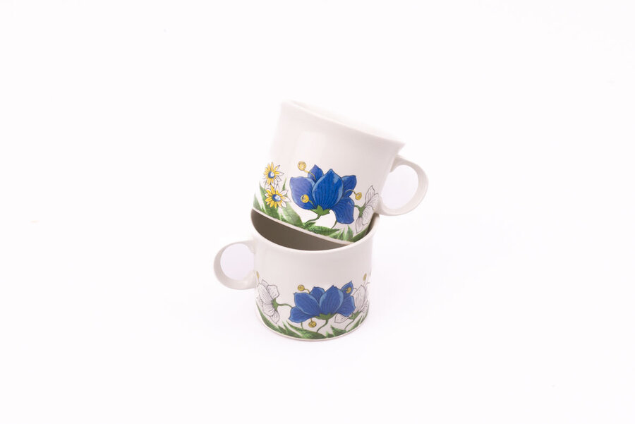 2 tasses à café en porcelaine Pontesa