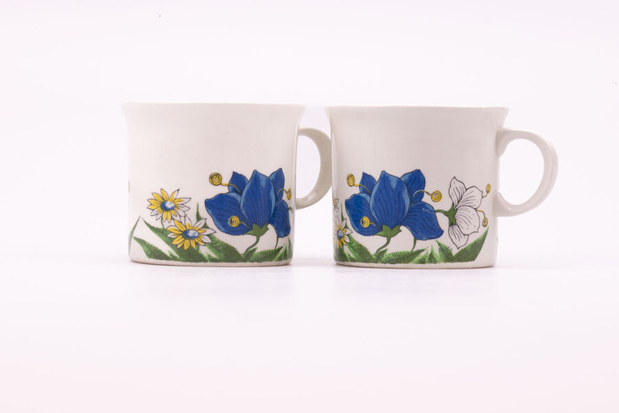 2 tasses à café en porcelaine Pontesa