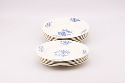 Assiettes creuses et plates Petrus Regout Tournay Ronda