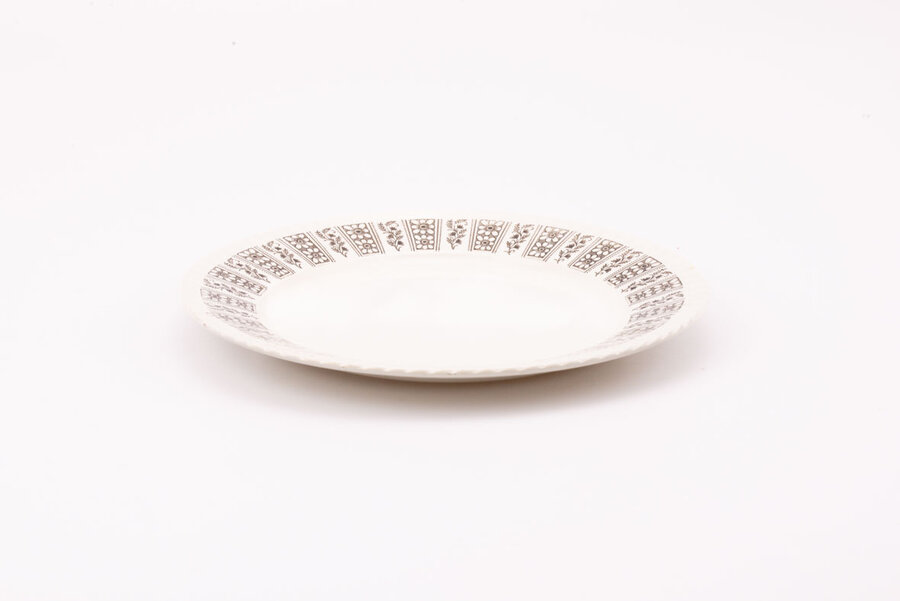 6 assiettes plates Digoin Sarreguemines collection  Bérénice avec motif floral fin et soigné