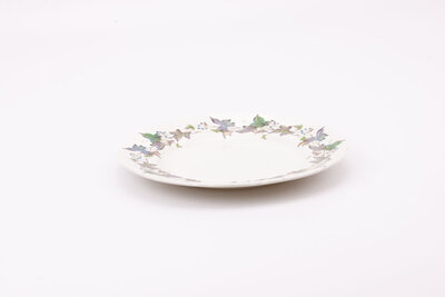 5 assiettes plates vintage Pontesa bordure motif floral