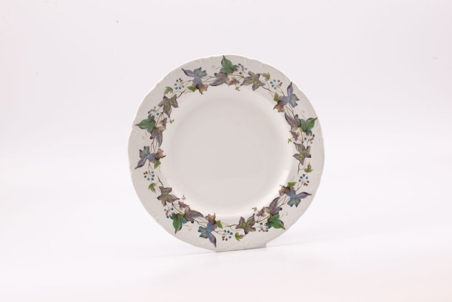 5 assiettes plates vintage Pontesa bordure motif floral