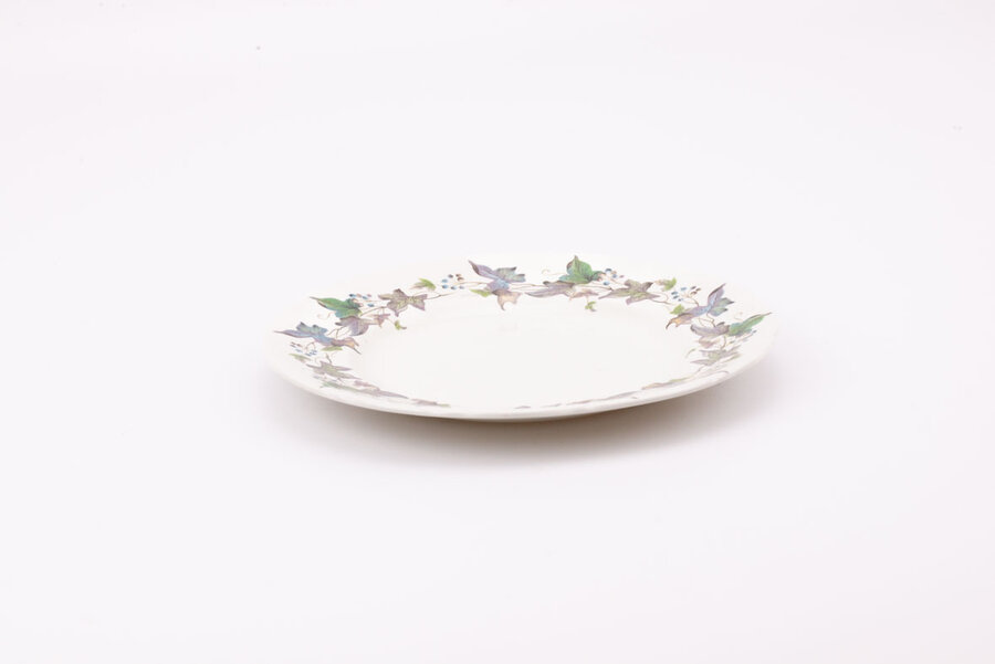 5 assiettes plates vintage Pontesa bordure motif floral