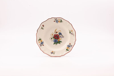 5 assiettes plates + 5 assiettes creuses Sarreguemines Agreste avec motif floral