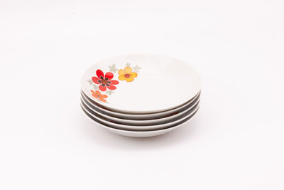 5 assiettes creuses vintage Wunsiedel Bavaria motif floral