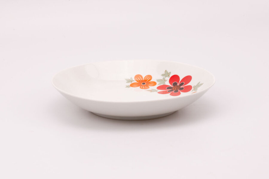 5 assiettes creuses vintage Wunsiedel Bavaria motif floral