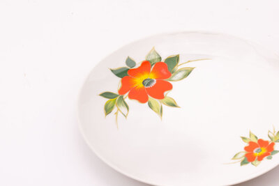 Assiette à dessert Winterling motif floral orange