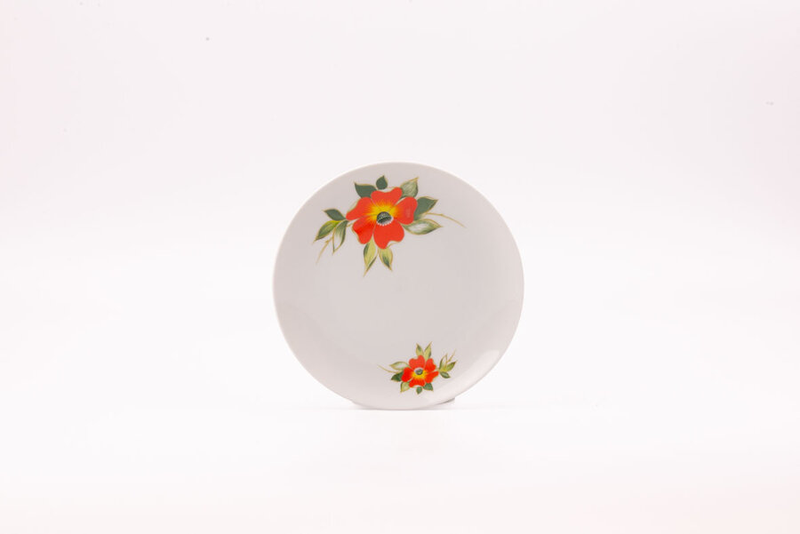 Assiette à dessert Winterling motif floral orange