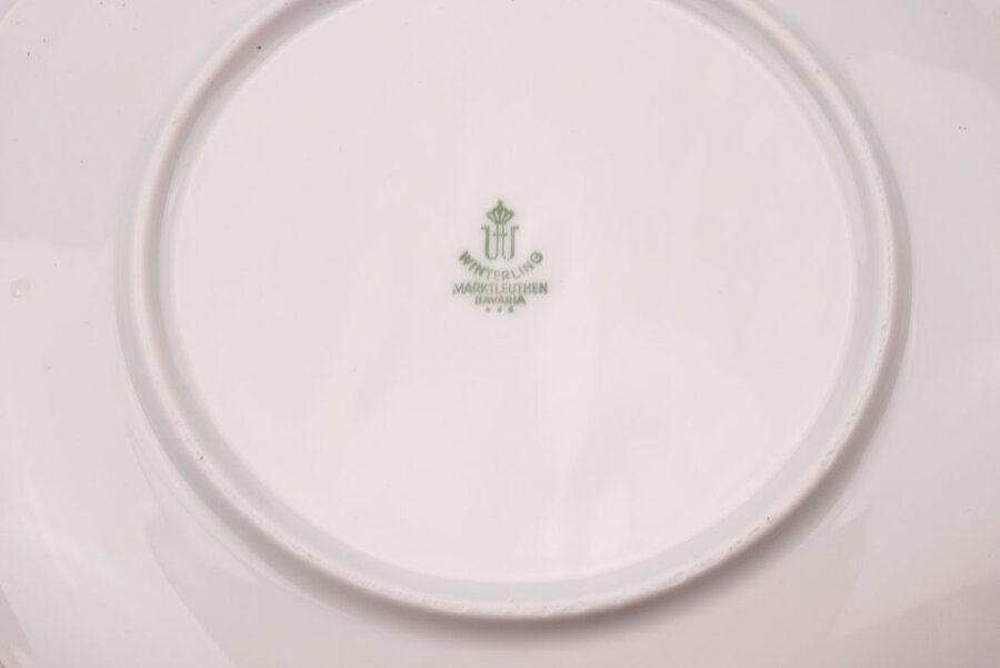 Assiette à dessert Winterling motif floral orange