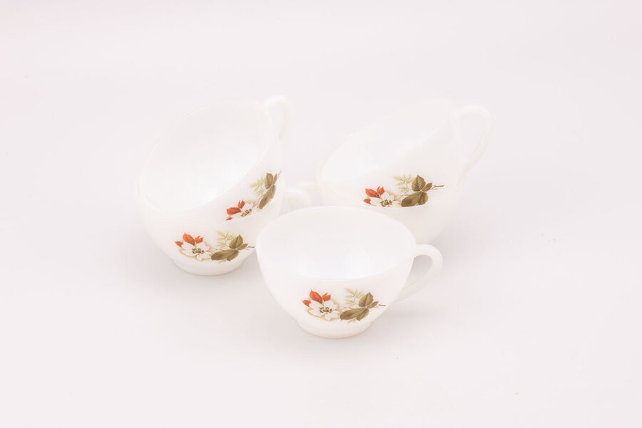 5 tasses Arcopal fleur d'aubépine 