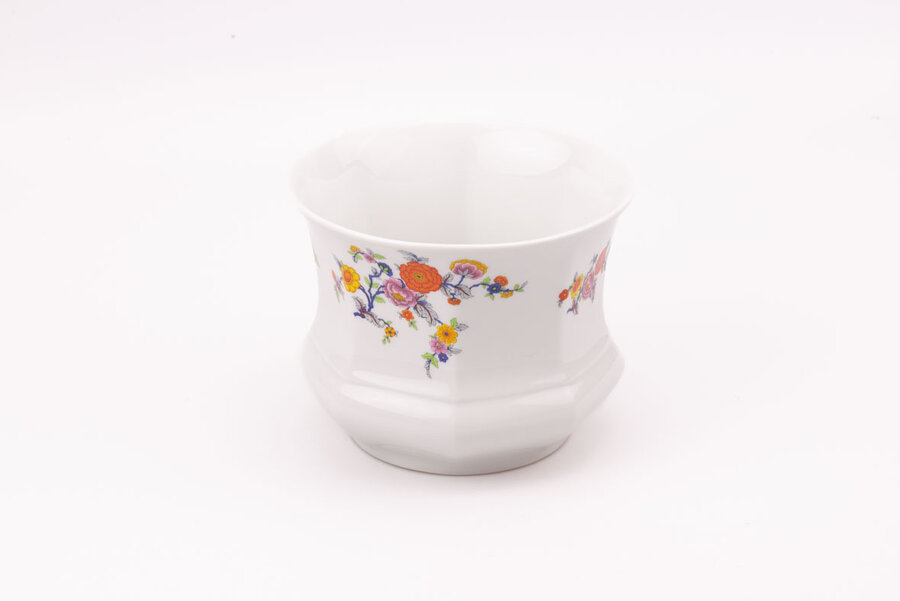 Pot (cache-pot) en porcelaine Wunsiedel motif floral fin et délicat