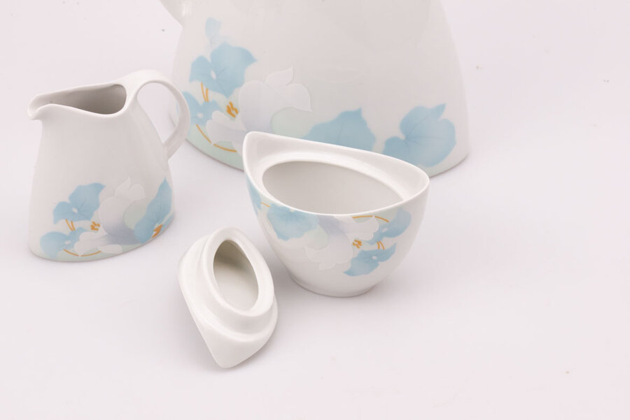 Cafetière, sucrier et pot à lait en porcelaine Scherzer Miranda