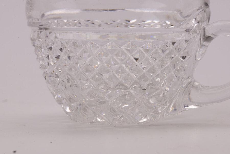 Service à punch vintage en cristal à 6 pièces