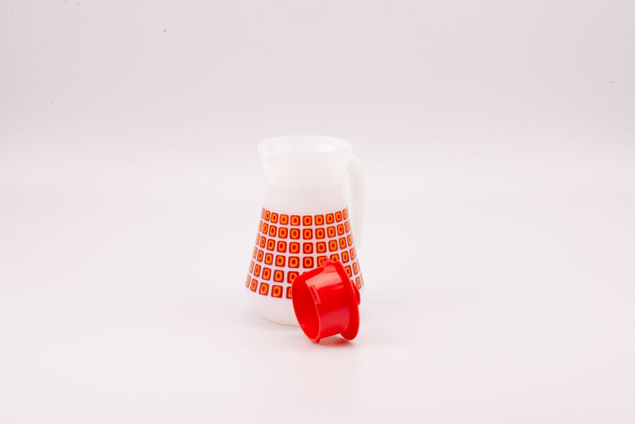 Carafe orange Schott Mainz vintage
