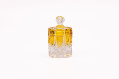 Petit pot en cristal avec couvercle Val Saint-Lambert