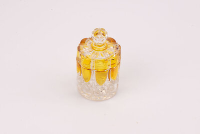 Petit pot en cristal avec couvercle Val Saint-Lambert