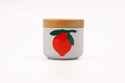 Pot Marco Pozzi blanc avec motif citron