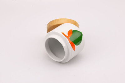 Pot Marco Pozzi blanc avec motif citron