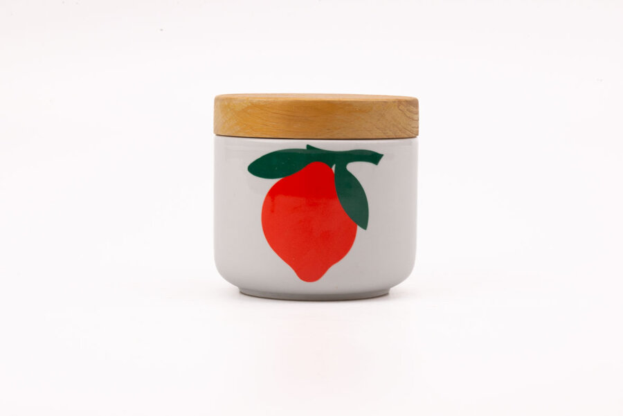 Pot Marco Pozzi blanc avec motif citron