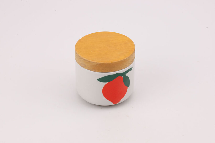 Pot Marco Pozzi blanc avec motif citron