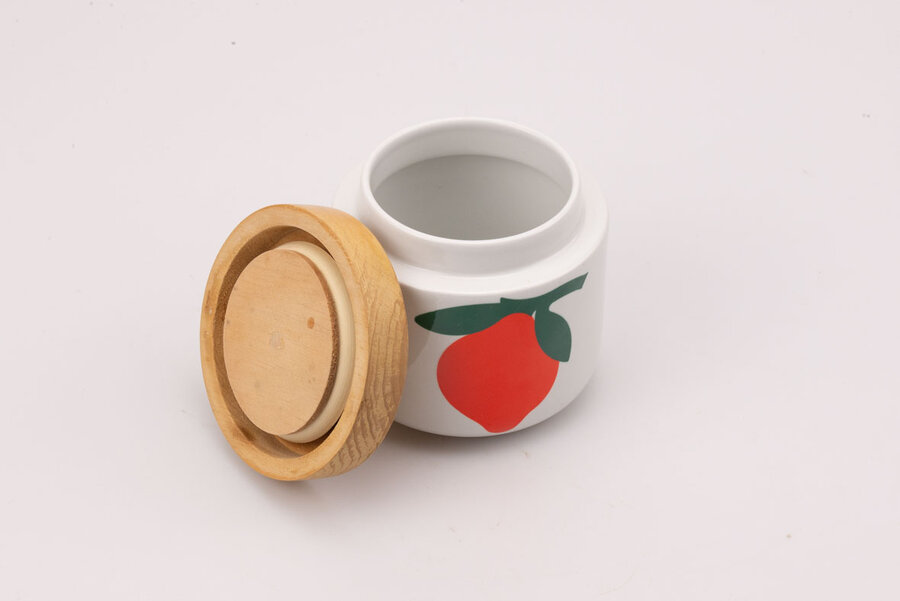 Pot Marco Pozzi blanc avec motif citron