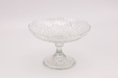 Coupe à fruits vintage en verre transparent 