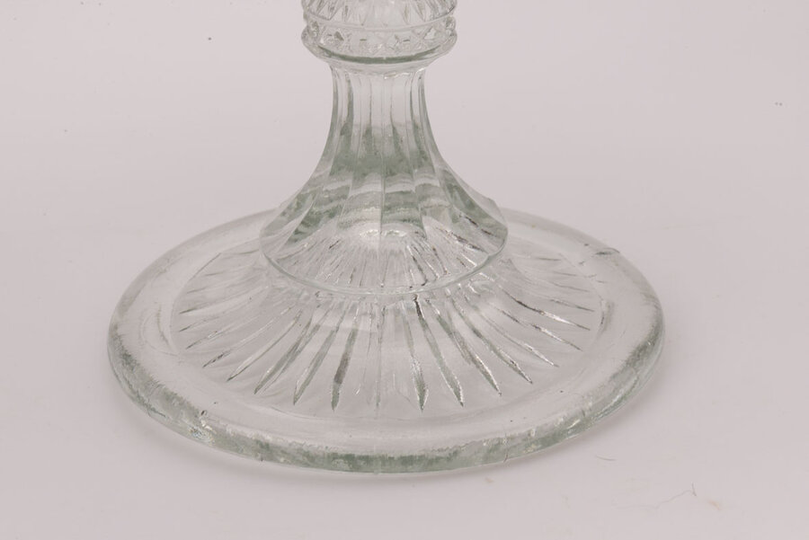 Coupe à fruits en verre sur pied /compotier vintage