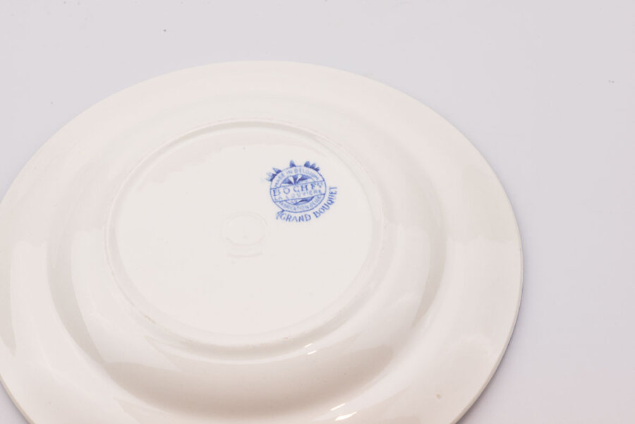 6 assiettes anciennes Grand bouquet de Boch 