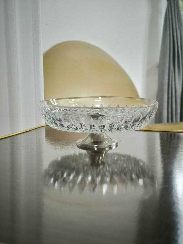 Coupelle en cristal avec pied