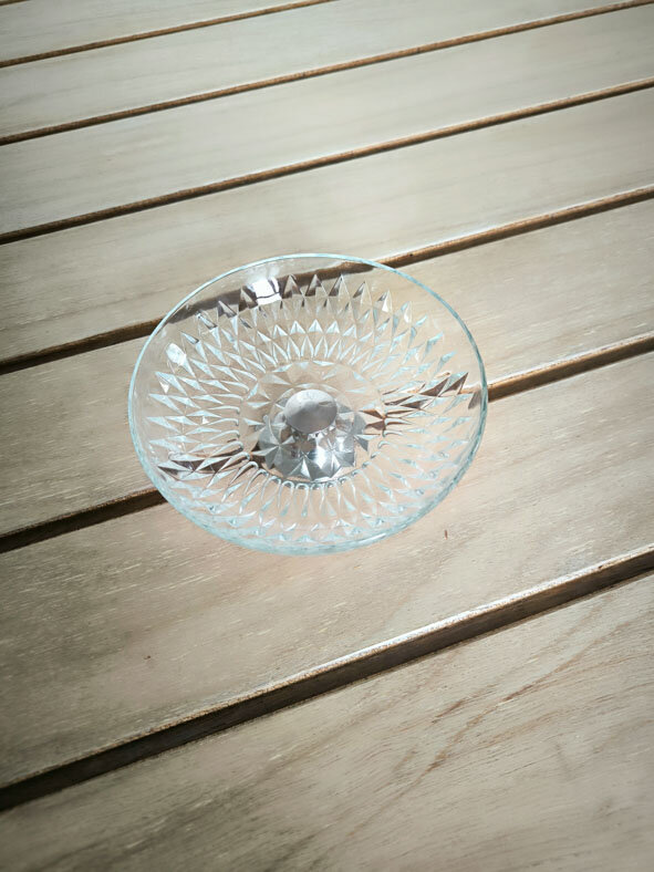 Coupelle en cristal avec pied