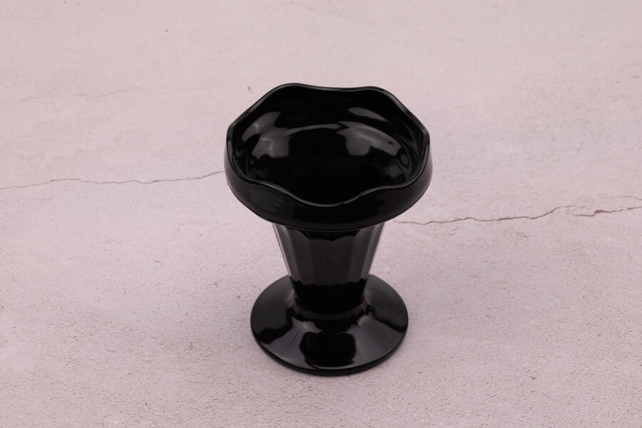 5 coupes à dessert en verre noir Luminarc