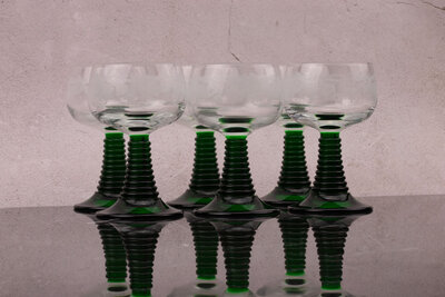 6 verres à vin d'Alsace 0,2 l