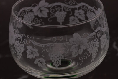 6 verres à vin d'Alsace 0,2 l
