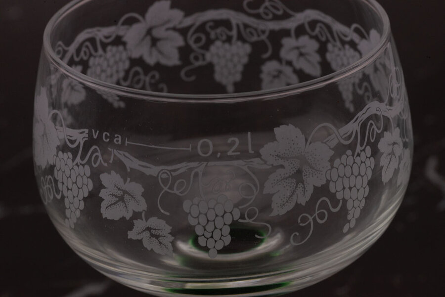 6 verres à vin d'Alsace 0,2 l