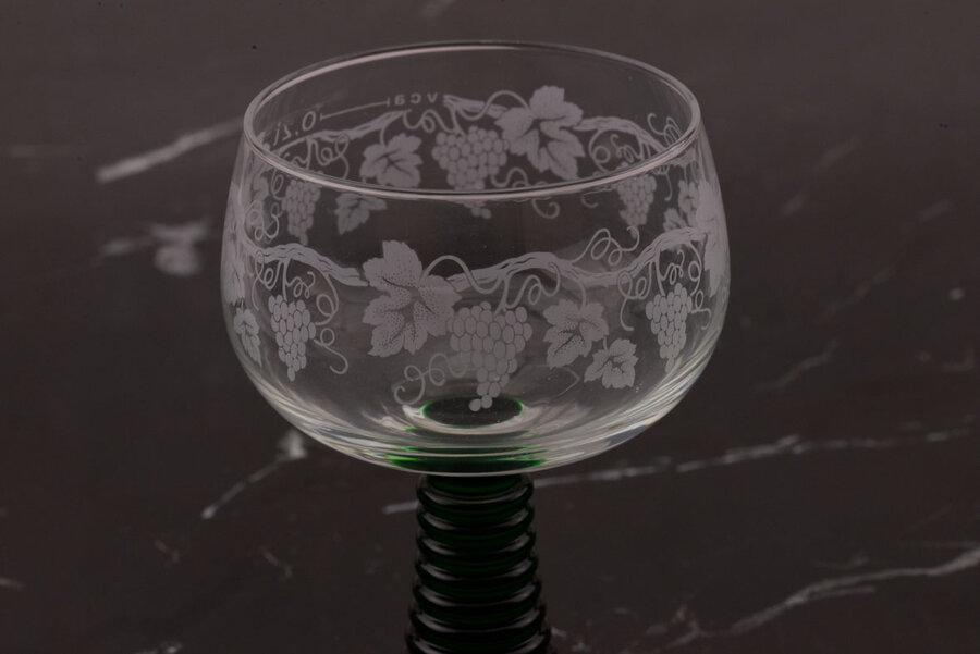 6 verres à vin d'Alsace 0,2 l