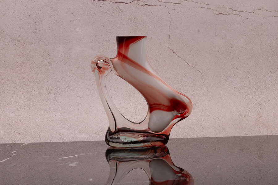 Vase penché style Murano 