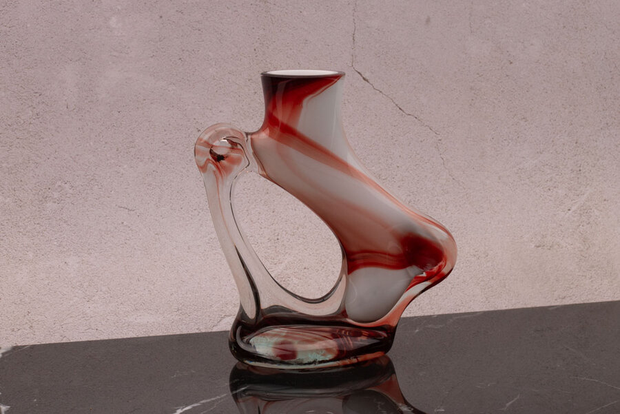 Vase penché style Murano 