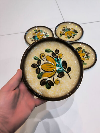 4 assiettes à dessert Boch Corfou