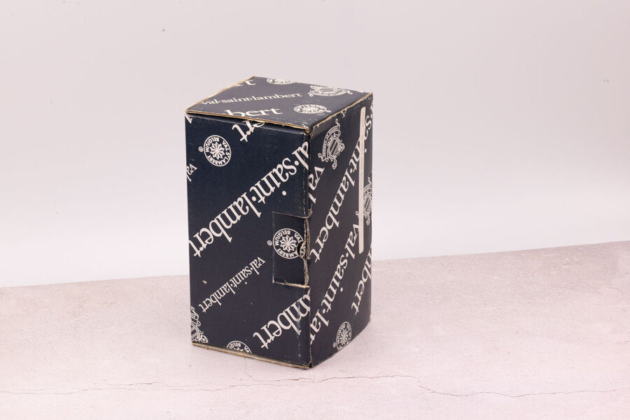 Boite d'origine vase cristal vintage de chez Otero Val Saint Lambert
