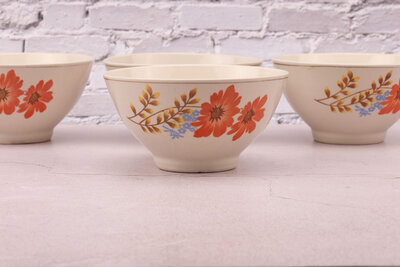 Lot de 4 bols  vintage au décor fleuri