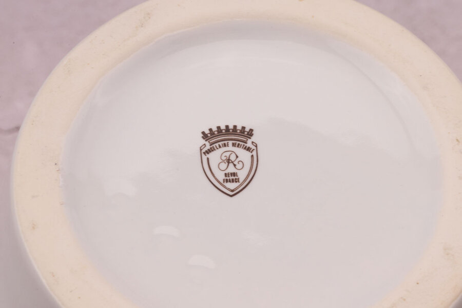 Vase en porcelaine Revol à fleurs roses 