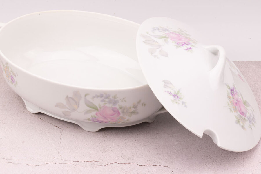 Grand plat/soupière avec couvercle en porcelaine Rosenthal