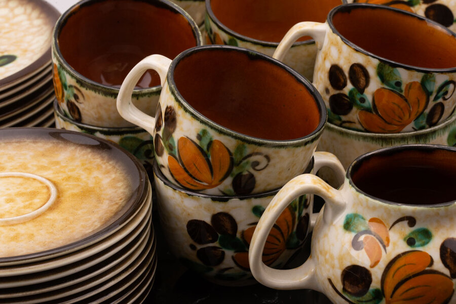 Set à café complet 10 pers de Boch, série Corfou