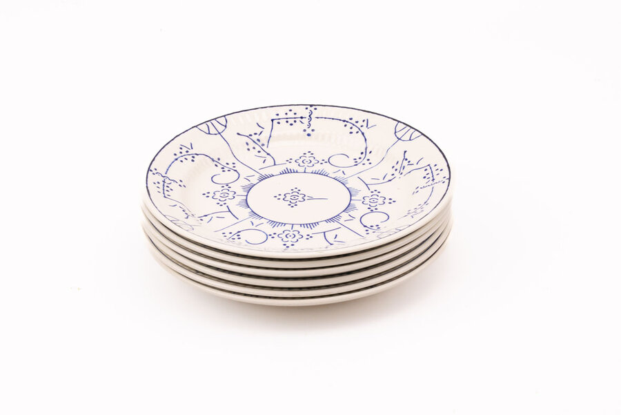 6 assiettes à dessert Boch Copenhague